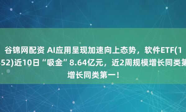 谷锦网配资 AI应用呈现加速向上态势，软件ETF(159852)近10日“吸金”8.64亿元，近2周规模增长同类第一！