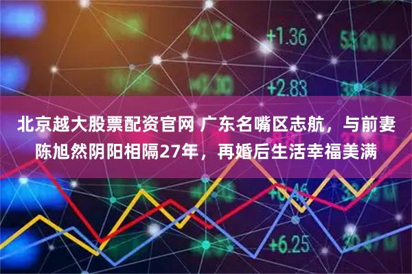 北京越大股票配资官网 广东名嘴区志航，与前妻陈旭然阴阳相隔27年，再婚后生活幸福美满